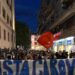 Corteo a Cosenza contro il caro carburante, traffico in tilt